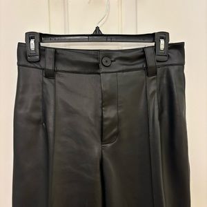 Zara Faux Leather Straight Leg Pants